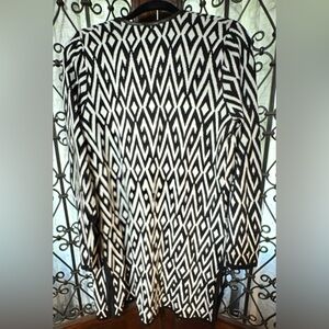 Black and White Patterned Cardigan